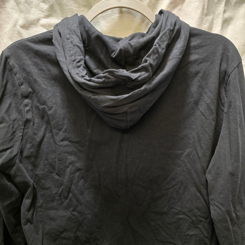 Polo Ralph Lauren Jersey Hooded T-shirt in black long sleeve hooded men's medium - Picture 9 of 10